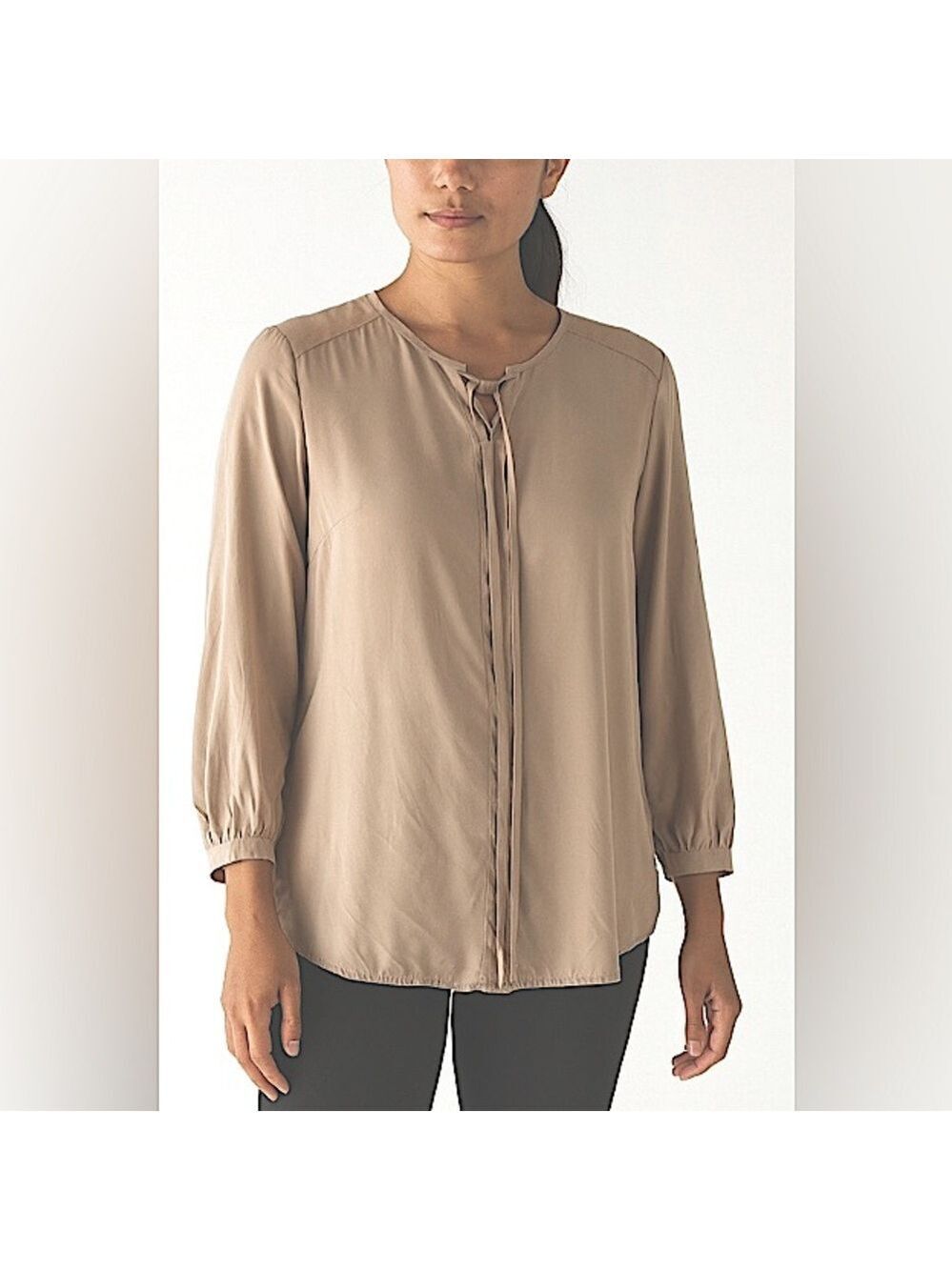 220.Judith and Charles Silk Blouse with Tie Detail Size 2